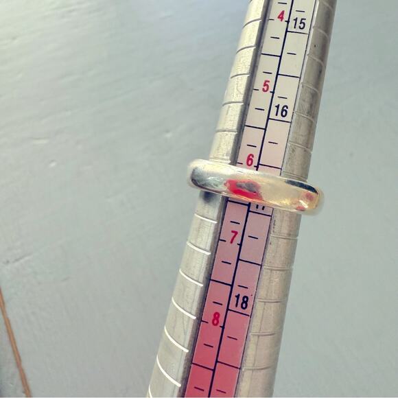 Lois Hill Solid 925 Sterling Silver Band Rube Ring Size 6.25 - Picture 9 of 9